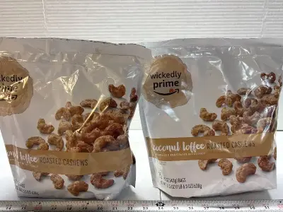 (2) 15pk coconut toffee roasted cashews exp:03/26