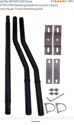 Kayaking stabilizing rods