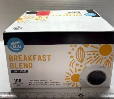 100ct breakfast blend light roast single serve cups exp:05/27