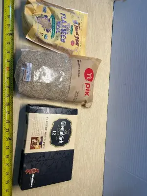 Flaxseed meal(12/2026), sesame seeds (12/16/27)and mince pies (03/2026)