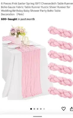 Cheese cloth table runners (6ct)