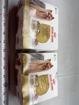 (2) 6pk royal canin Yorkshire terrier food exp:11/27