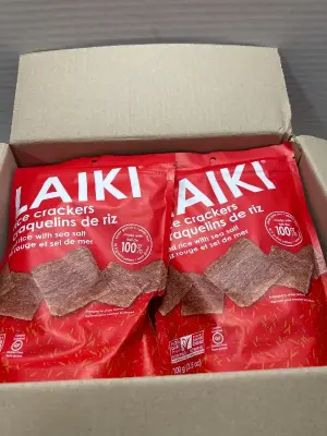 8 packs of red rice crackers