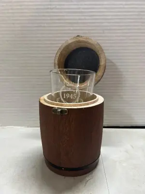 glass cup and display case