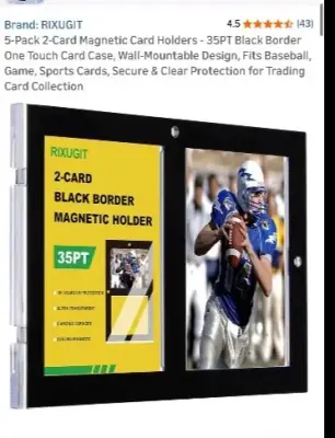 4card black border magnetic holder