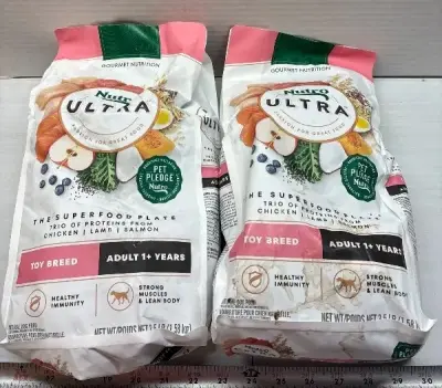 (2) 3.5LB Nutro ultra toy breed exp:10/26