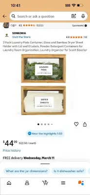 laundry storage and eco friendly cutlery