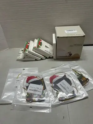assorted ornaments and lot of blank sublimation ornaments