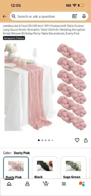 6 pack table runners