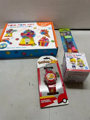 blindbox, pom pom craft, 2 pack light up timer tooth brushes . pokemon watch