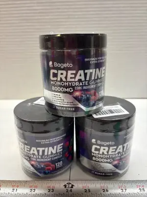 (3) 120ct creatine Monohydrate gummies exp:08/27