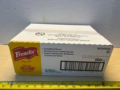 French’s classic yellow mustard packets (500ct)(03/04/26)