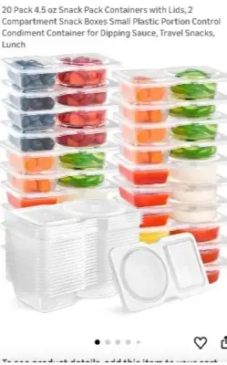 Snack pack containers