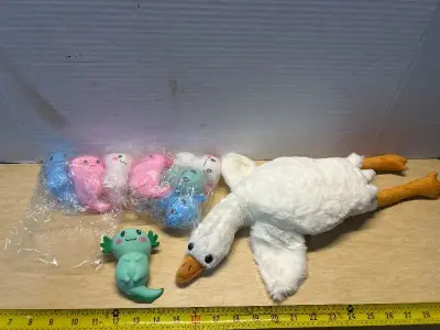 Squishy toys (8) and stuffed animal toy