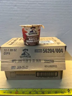 Box of quackers maple brown sugar oatmeal to go cups (6ct)(1/5/27))