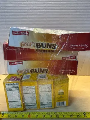 Cranberry orange Breakfast biscuits (3)(07/26) and honey buns (3)(indate)
