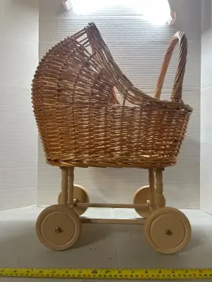 wooden decorative bassinet