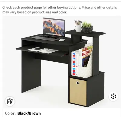 Computer desk (has been opened)