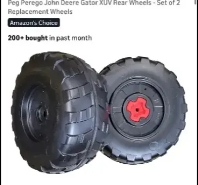 Peg Perego John deer gator  XUV rear wheels
