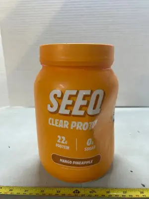 seeq mango pineapple clear protein powder 08/25