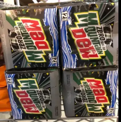 4 (12 pack) zero Mountain Dew exp: 02/16/2026