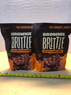2 bags brownie brittle salted caramel exp:04/03/2026