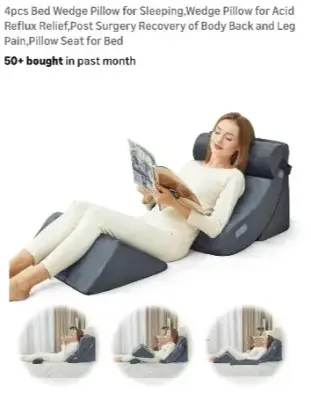 4 PC Bed wedge pillow