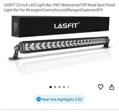 2 22 inch led light bars