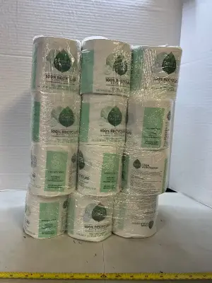 lot of 100% recycled bath tissue