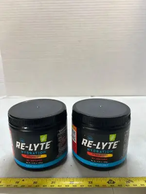 2 60 serving jars of re-lyte hydration drink mix