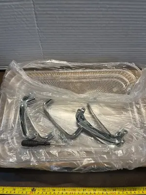 3ct different size transparent serving trays