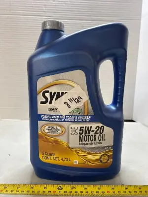 5 quarts od 5w-20 motor oil