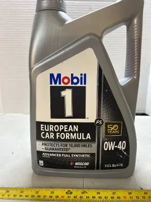 5 quarts of 0w-40 motor oil