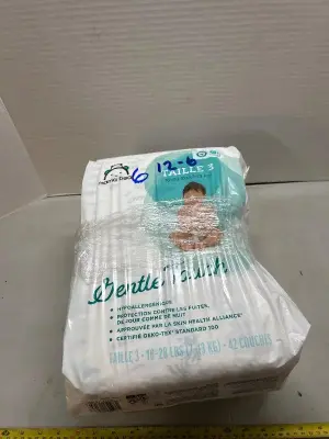 2 packs of size 3 gentle touch diapers