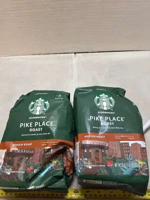 2 packs of pike place medium roast starbucks 28 oz 04/15/26