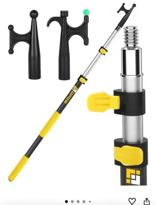 boat pole with replaceable hooks