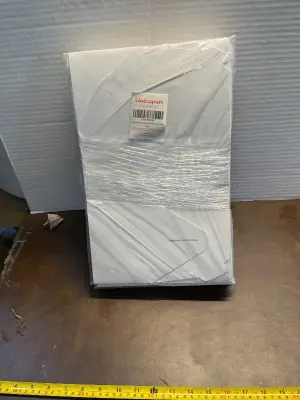 8ct pack white large gable paper lunchboxes