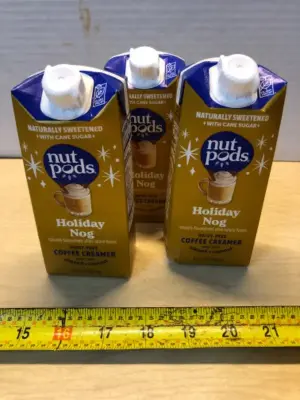 3 carton holiday nog exp:06/26/2026