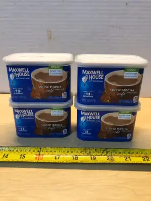 Maxwell house Susie mocha cafe decaf 4 containers exp:10/29/2026