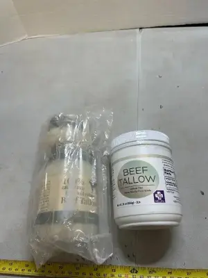 A lot of grass fed beef tallow