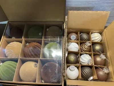 small & big christmas ornaments