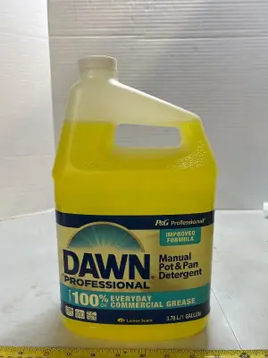 1 gallon of dawn, professional manual pot, and pan detergent
