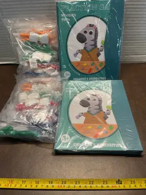 2ct fraction game & 2ct hard plastic paratrooper