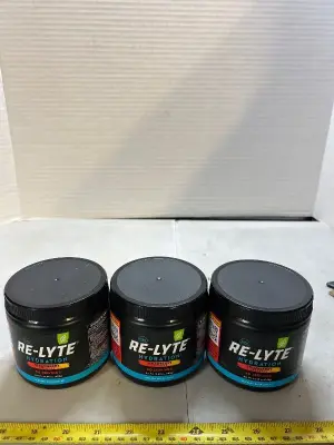 3 jars of re-lyte hydration drink mix