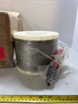 1/8 inch stainless steel cable wire rope with cutter cable for deck railing 1800 pound breaking strength 7 x 7 strands