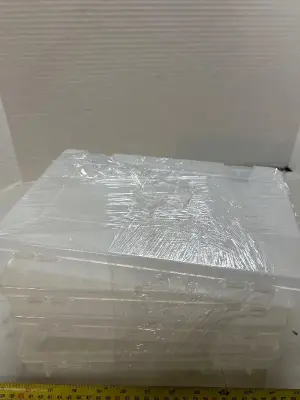 four count plastic storage containers