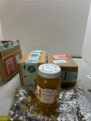 three jars of sea moss gel superfood 16 fluid ounce assorted flavors