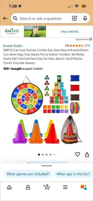 58pcs Christmas yard toss set outdoor