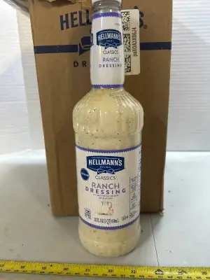 six bottles of 32 fluid ounce classic ranch dressing hellmans 08/26