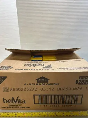 6 5 count of belvita blueberry breakfast biscuits 06/26/26
